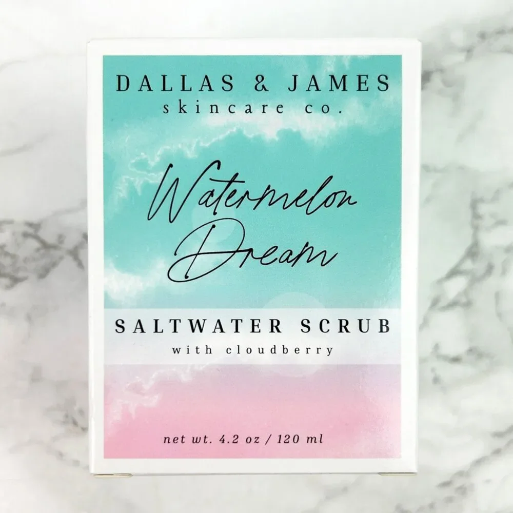NIB Dallas & James Watermelon Dream Saltwater Cloudberry Facial Scrub